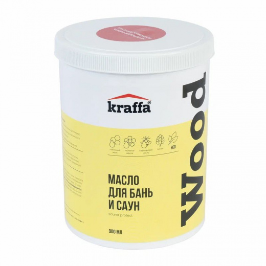 Масло для бань и саун Kraffa бесцветное матовое 0,9л