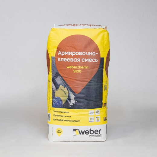 Штукатурно-клеевая смесь Weber therm S100, 25 кг