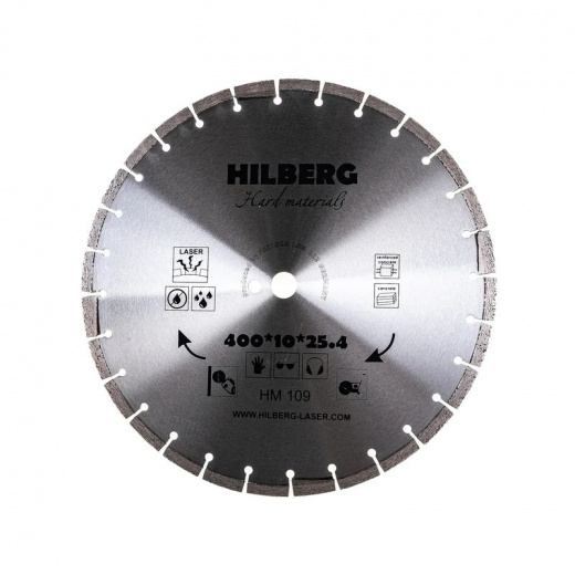Диск алмазный по камню Hilberg Hard Materials Laser 400x3,5x10x25,4 мм
