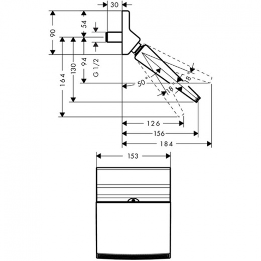 Верхний душ Hansgrohe Raindance Rainfall 26442000