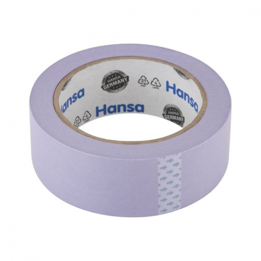 Лента малярная 38ммx50м Washi для деликатных поверхностей фиолетовая Hansa