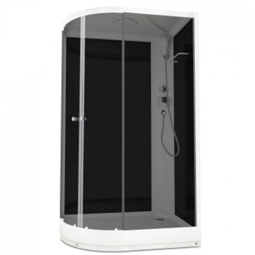 Душевая кабина Domani-Spa Delight Slim 128 R низкий поддон 120х80х218 см черные стекла