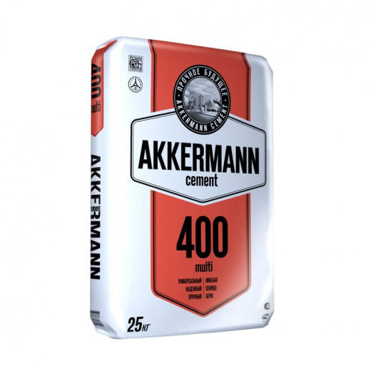 Цемент ЦЕМ II/ А-И 32,5Н (ПЦ-400 Д20) AKKERMANN multi 25 кг