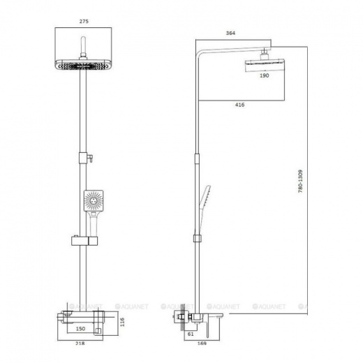 Душевая система Haiba HB24615-7