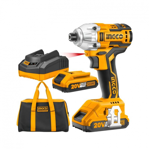 Винтоверт ударный Ingco CIRLI2002 20В 2х2 Ач