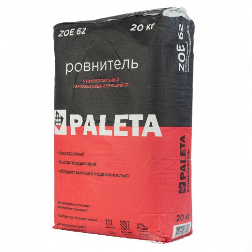 Пол наливной быстротвердеющий универсальный Paleta ZOE-62 20 кг