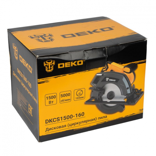Пила циркулярная Deko DKCS1500-160 165 мм 1500 Вт