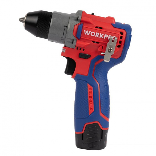 Шуруповерт бесщеточный Workpro 12В 2х2 Ач