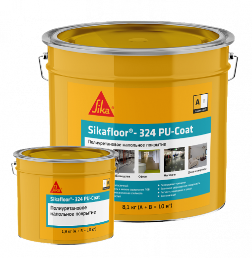 Двухкомпонентное напольное покрытие на основе полиуретановой смолы Sikafloor®- 324 PU-Coat