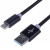 Шнур USB 3.1 type C (male) - USB 2.0 (male) в тканевой оплетке 1м черный REXANT