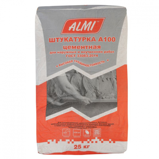 Штукатурка цементная Almi А100 25 кг
