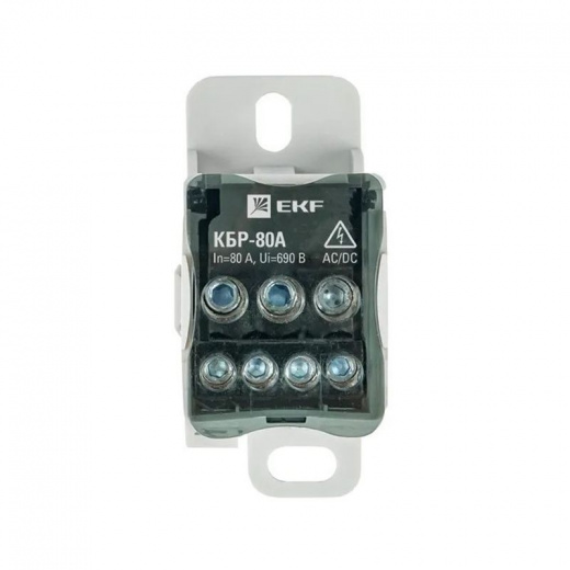 Блок распределительный крепеж на панель и DIN КБР-80А EKF