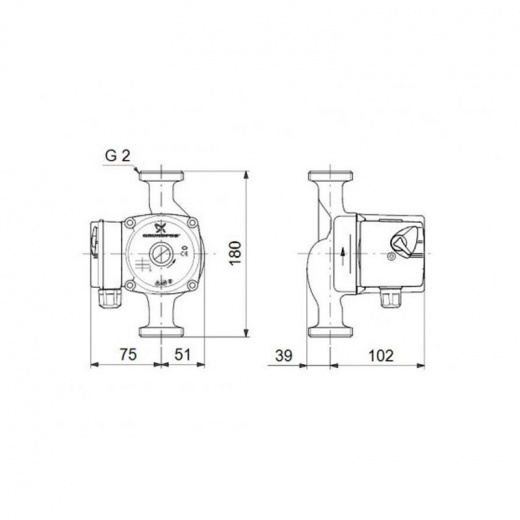 Насос циркуляционный Grundfos UPS 32-40 180