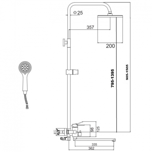 Система душевая Fmark FS8345-35