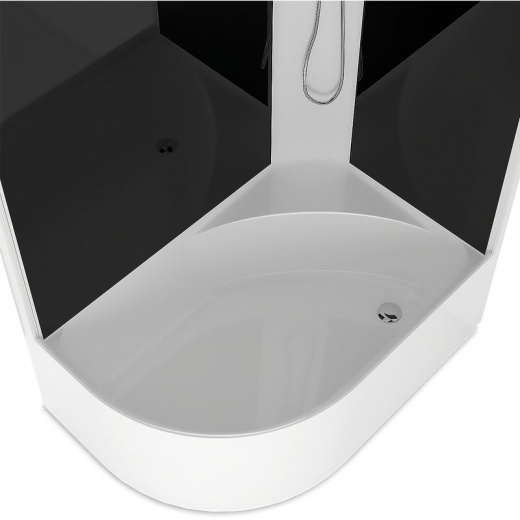 Душевая кабина Domani-Spa Delight Slim 128 R низкий поддон 120х80х218 см черные стекла