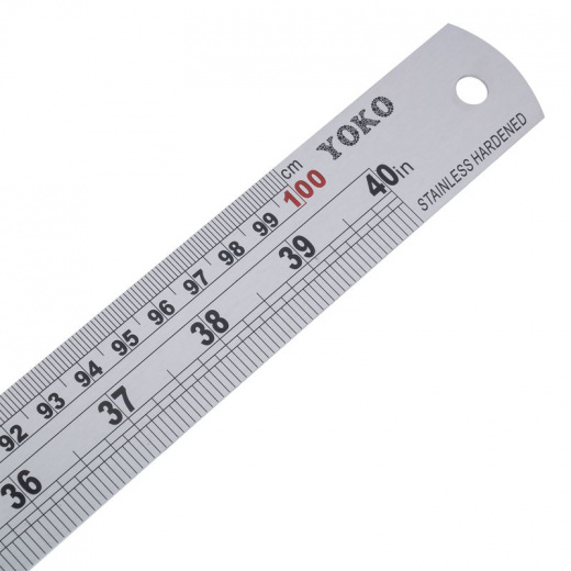 Линейка металлическая Yoko 100 см