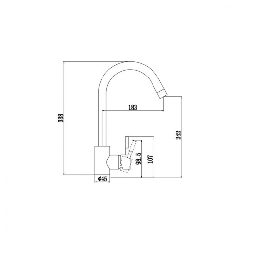 Смеситель для кухни Fmark FS8232W белый