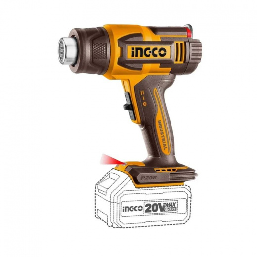 Фен аккумуляторный строительный Ingco HGLI2003 20В