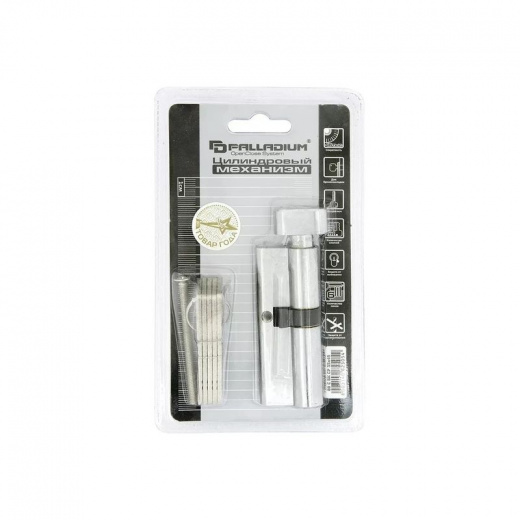 Цилиндровый механизм Palladium 80 35х45 ключ-вертушка хром