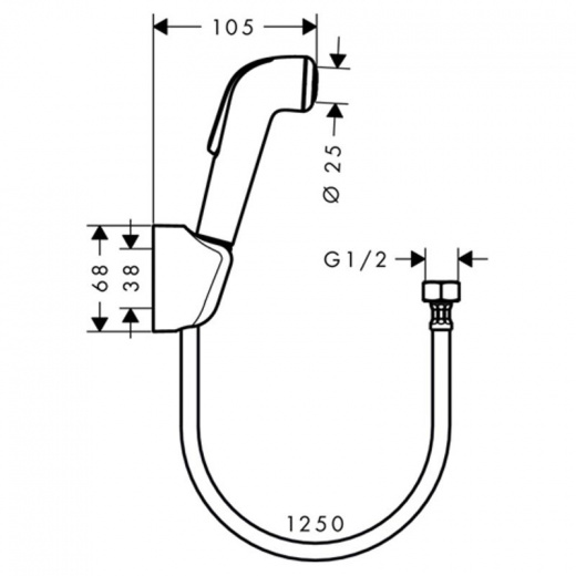 Гигиенический душ Hansgrohe 32127000