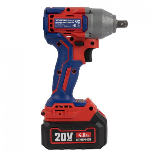 Гайковерт бесщеточный Workpro 20В 2х4 Ач