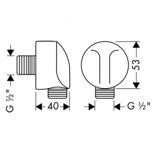 Шланговое подключение Hansgrohe 27454000