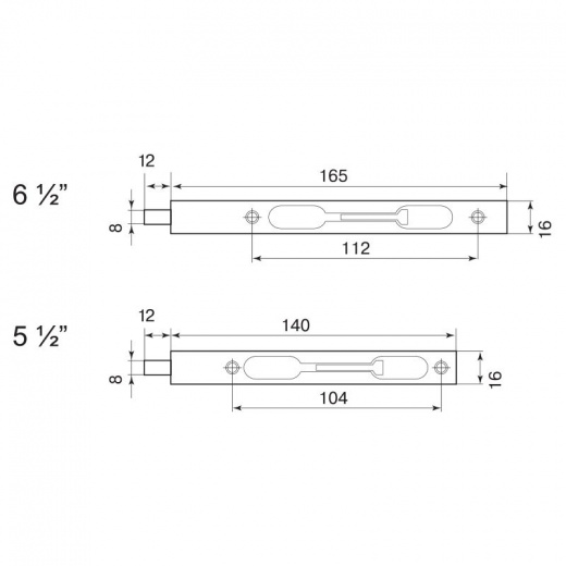 Ригель Palladium 5-1/2", матовый хром