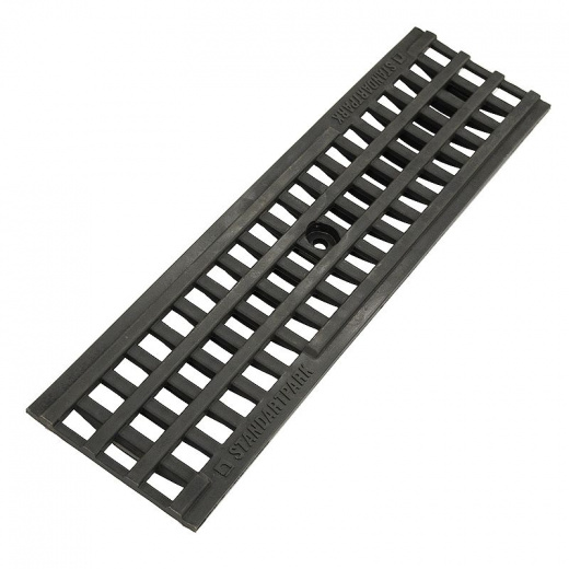 Решетка водоприемная ячеистая пластиковая PolyMax Basic РВ-10.14.50 серая 500х136х15 мм
