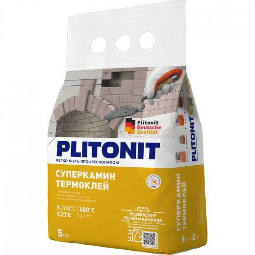 Клей для плитки Plitonit СуперКамин ТермоКлей, 5 кг