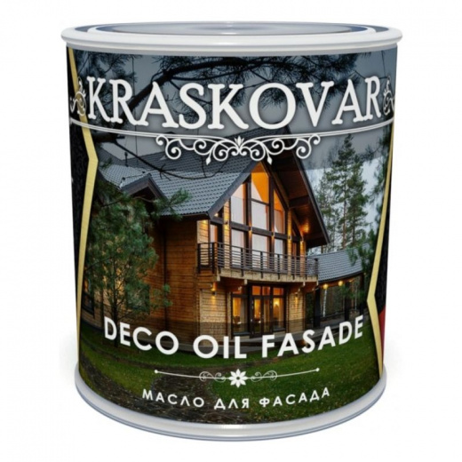 Масло для деревянных фасадов Kraskovar белоснежный 0,75 л