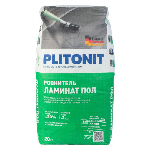 Наливной пол Plitonit Ламинат Пол финишный, 20 кг