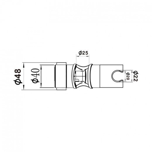 Держатель для душевой лейки Savol S-HT01H черный