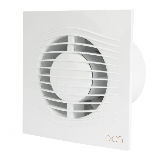 Вентилятор вытяжной D100 25дБ, 90м³/ч, с обратным клапаном SILENT Slim 4C DiCiTi белый