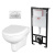 Комплект инсталляция Alcaplast 3 в 1 с унитазом Cersanit Nature New Clean On (4148225)
