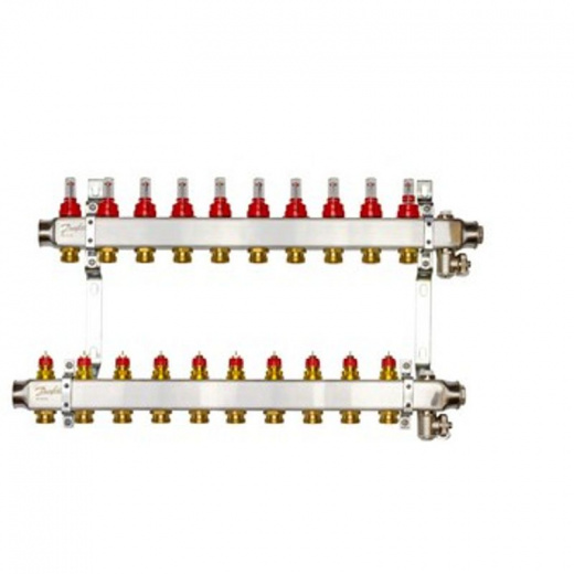 Комплект коллекторов с расходомерами и кронштейнами, 3/4" Danfoss 088U0960