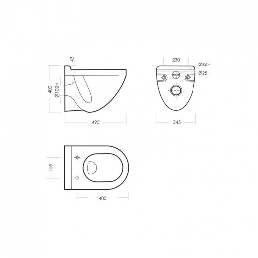 Унитаз подвесной Sanita Luxe Attica ATCSLWH0104