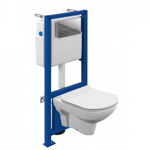 Комплект инсталляции Cersanit Link Pro с унитазом City Clean On (64121)