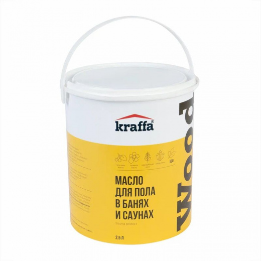 Масло для пола в банях и саунах Kraffa бесцветное матовое 2,5л