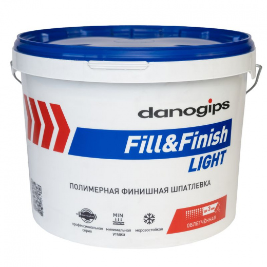 Шпаклевка финишная готовая Danogips Sheetrock Fill&Finish Light, 10 л