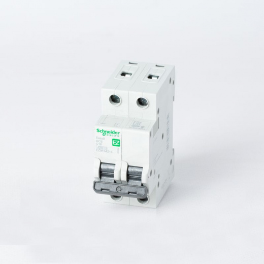 Автоматический выключатель двухполюсный C 16А Schneider EASY9