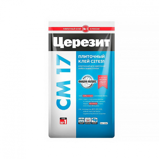 Клей для плитки Церезит CM17 эластичный, 5 кг