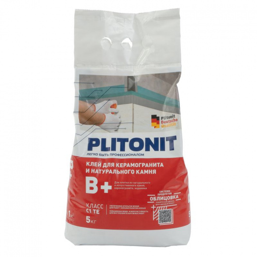 Клей для плитки Plitonit B+ С2ТЕ 5 кг