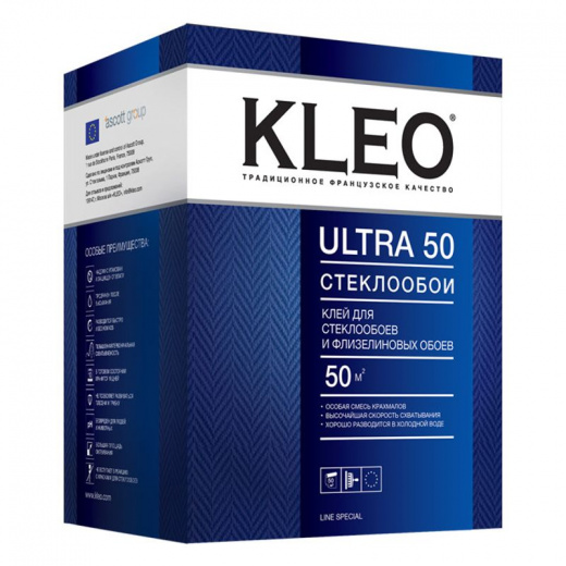 Клей обойный KLEO ULTRA для стеклообоев и флизелиновых обоев 500 г
