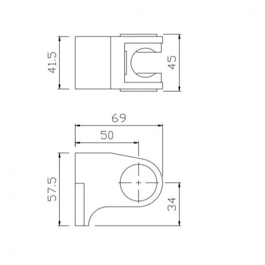 Держатель для душевой лейки поворотный JD-B019 Janedo