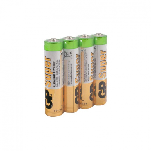 Батарейки алкалиновые GP Super Alkaline 24А ААA - 4 шт. в пленке