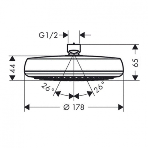 Верхний душ Hansgrohe Crometta 160 1jet 26577400