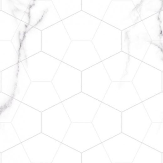 Плитка облицовочная декор Global Tile Vega 400х270 мм белая геометрия