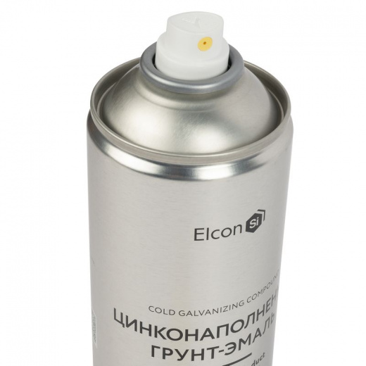 Грунт-эмаль аэрозольная для холодного цинкования Elcon Zintech серебристая глянцевая 0,52л