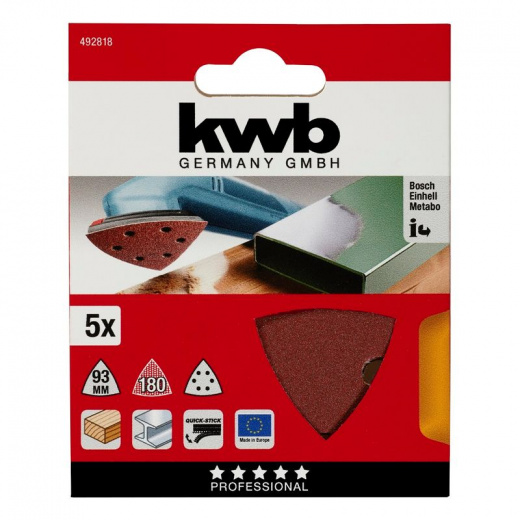 Лист шлифовальный для МФУ KWB Delta К180 5шт