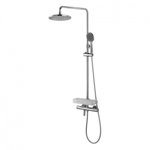 Душевая система с тропическим душем и термостатом Lemark Tropic LM7010C